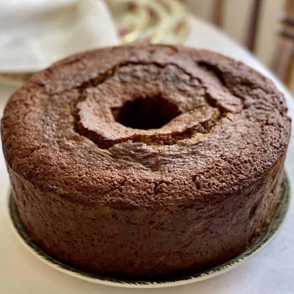 A full applesauce strawberry jam cake.