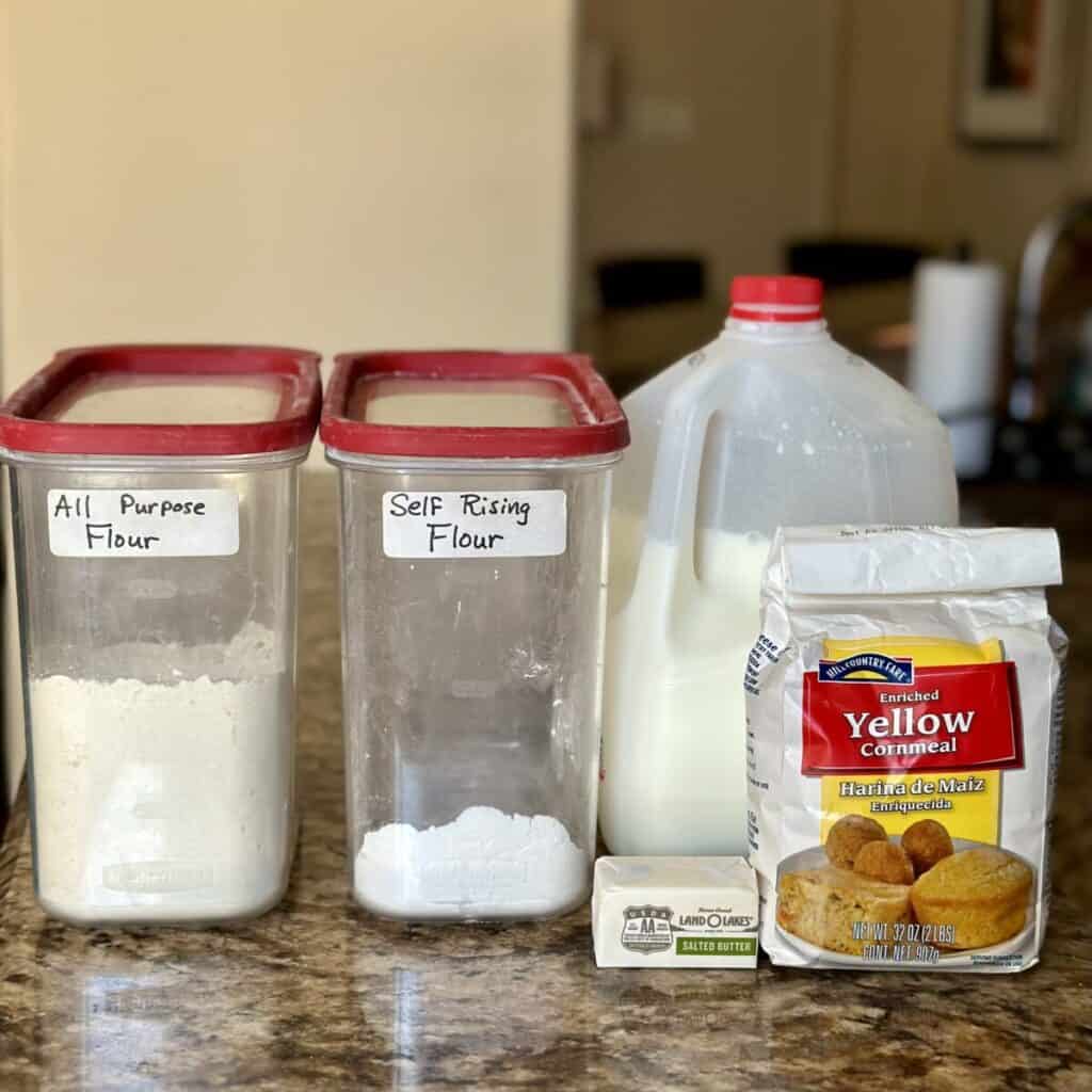 The ingredients for dumplings.