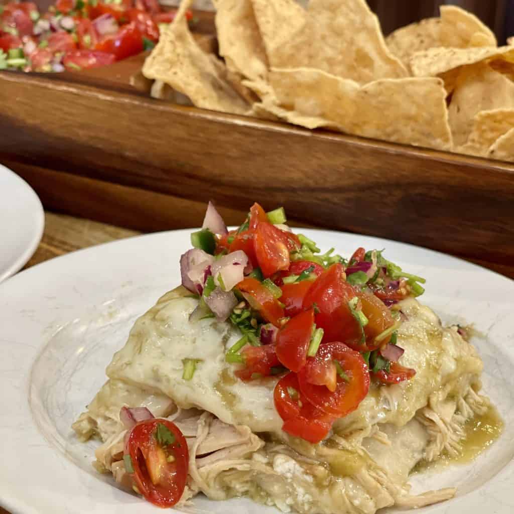 pico de gallo served on top of a dinner dish