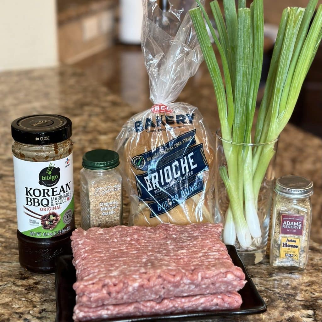 Ingredients to make Korean BBQ sandwiches.