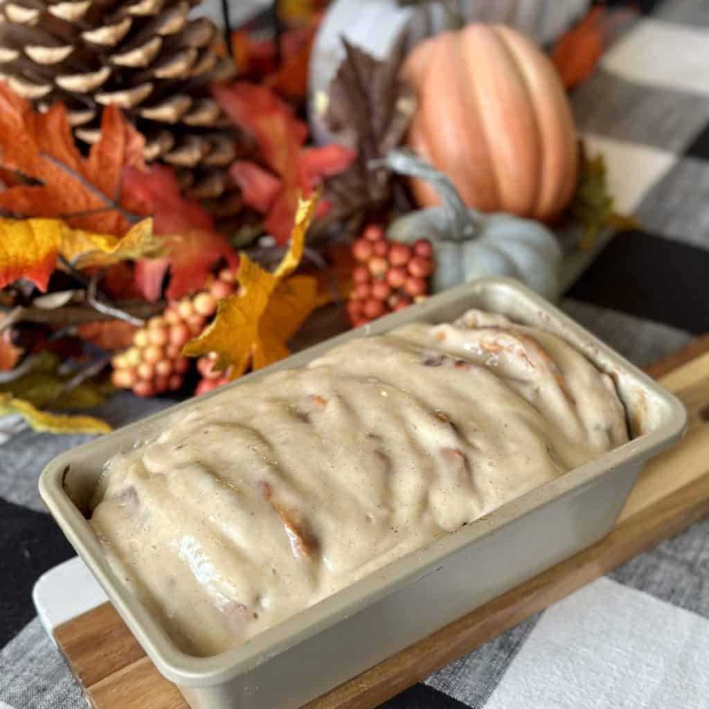 A loaf of apple butter bread.