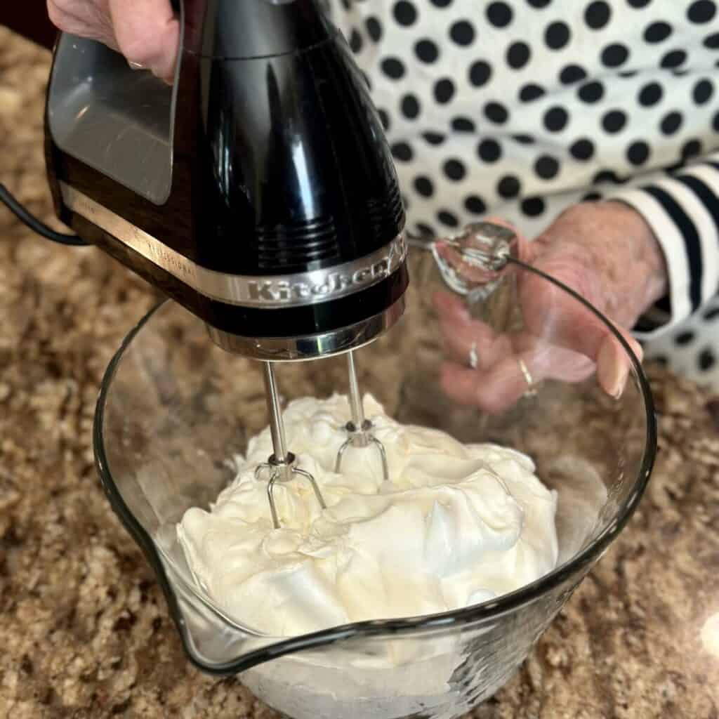 Whipping cream cheese.