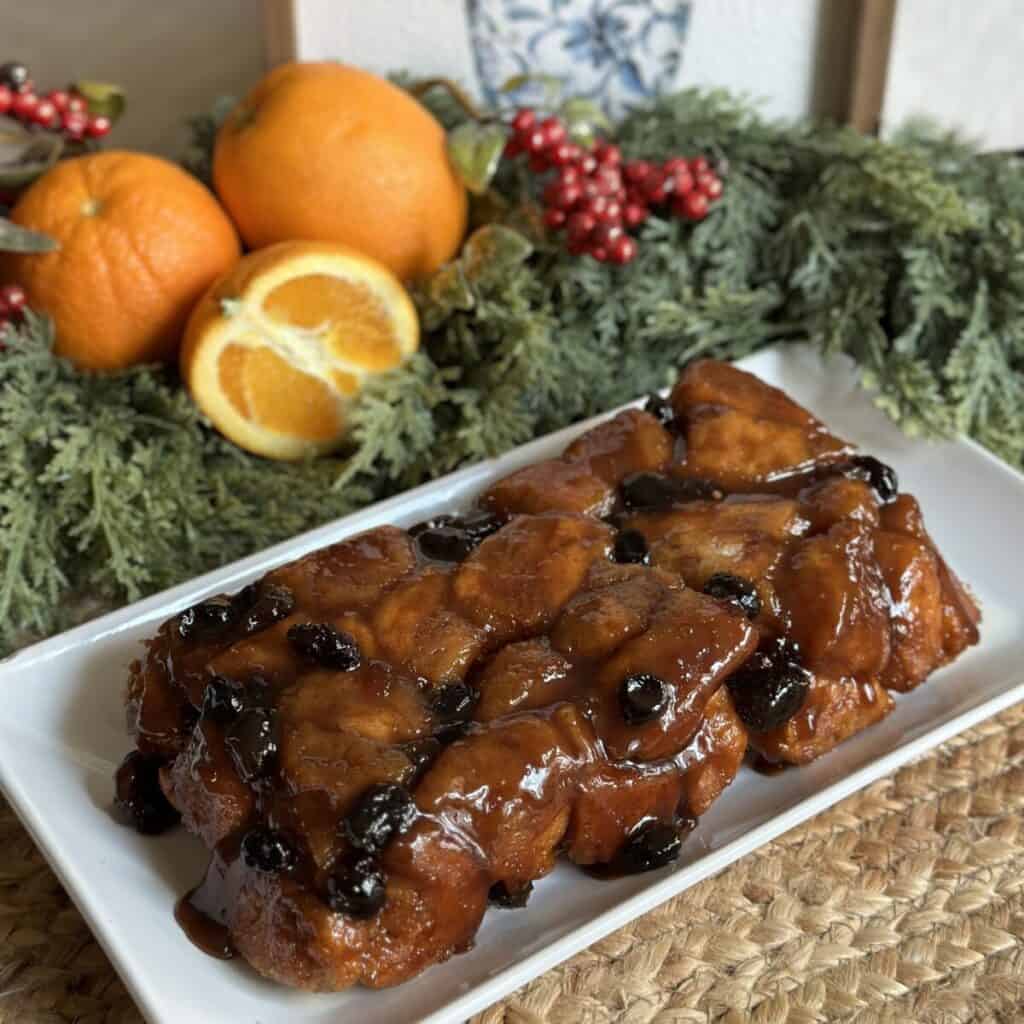 A cranberry orange monkey bread.