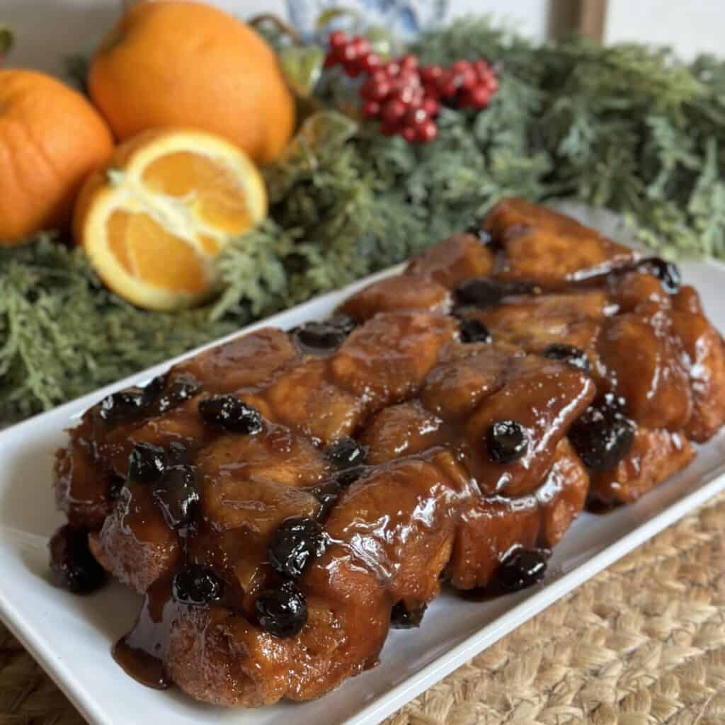 A cranberry orange monkey bread.